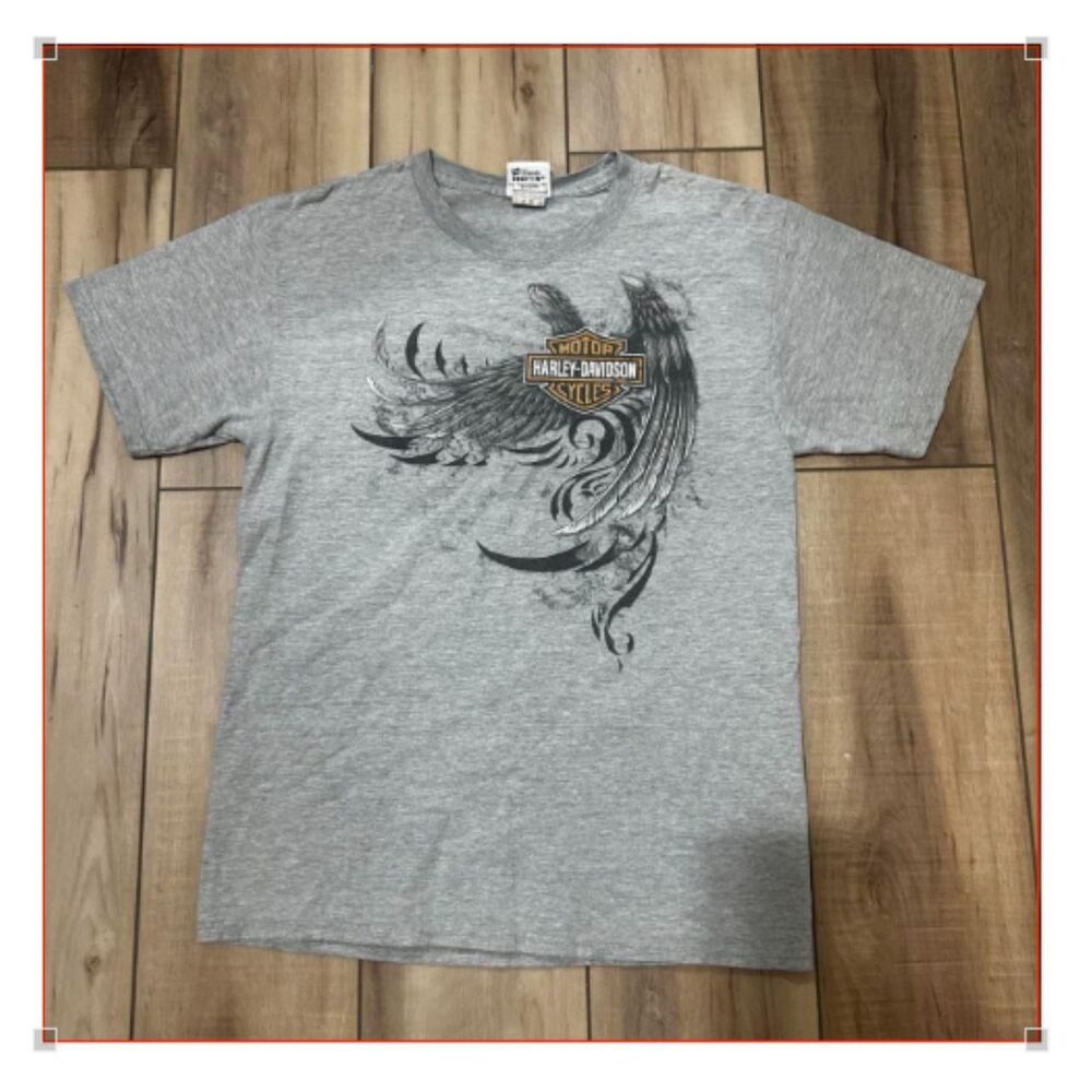 Vtg 2011 Harley Davidson Badlands Skull T-Shirt Grey Medium